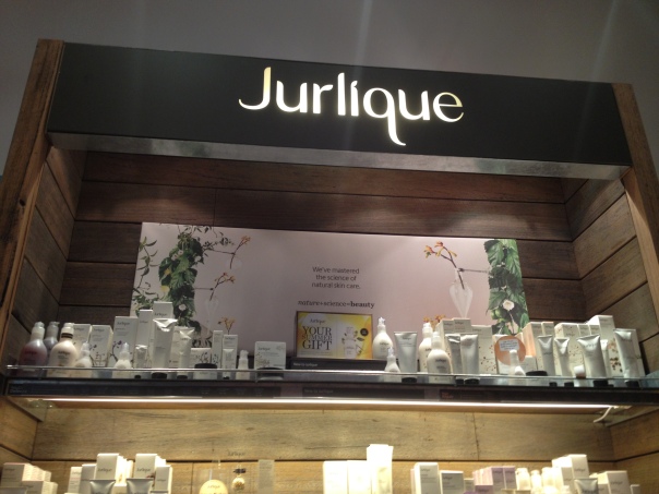 Reception area had Jurlique's range of products on display.